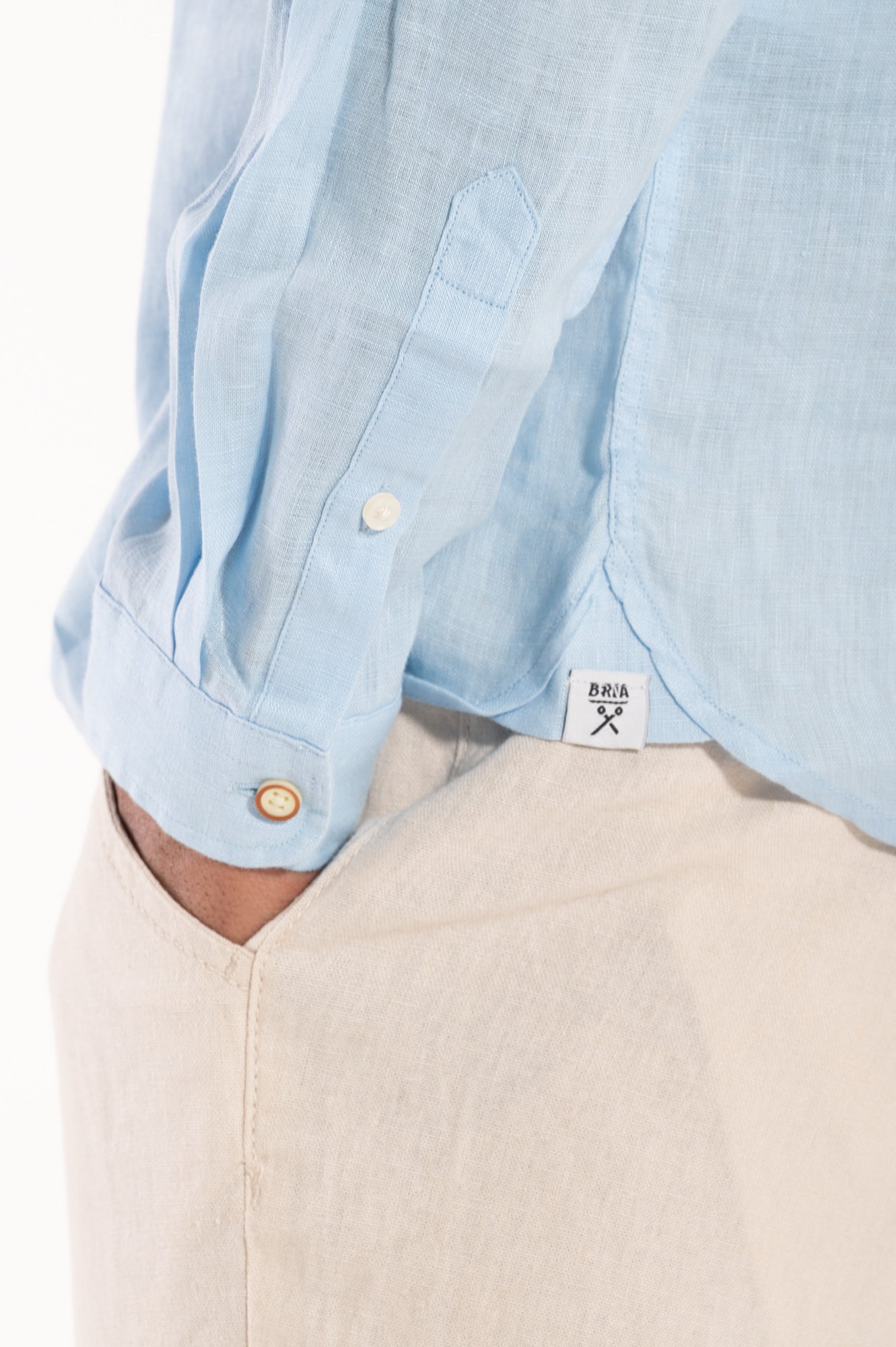 Camicia coreana lino berna