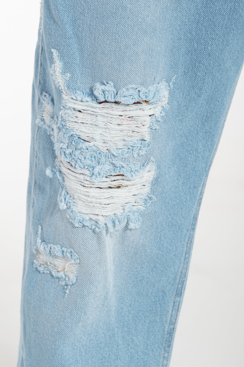Jeans strappato cropped fit