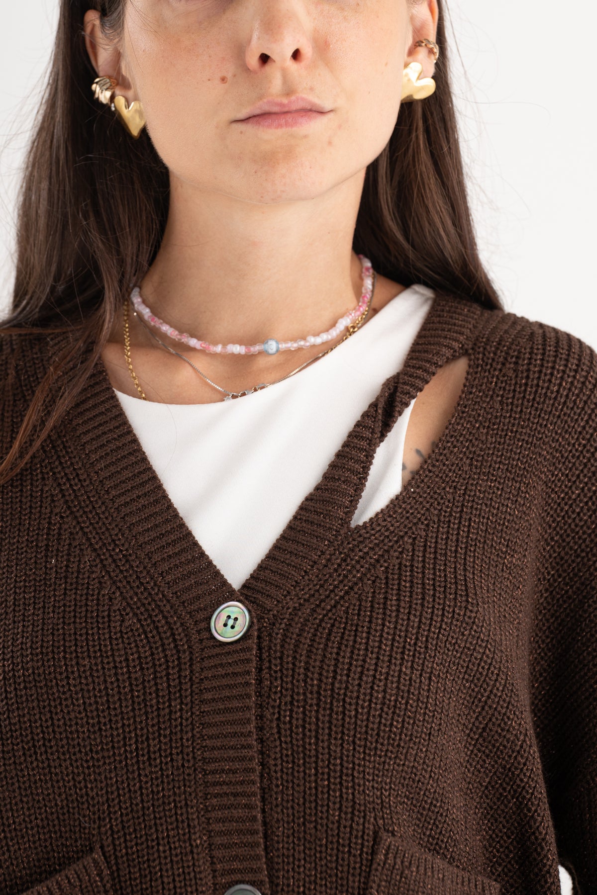 Cardigan lurex Gianni Lupo