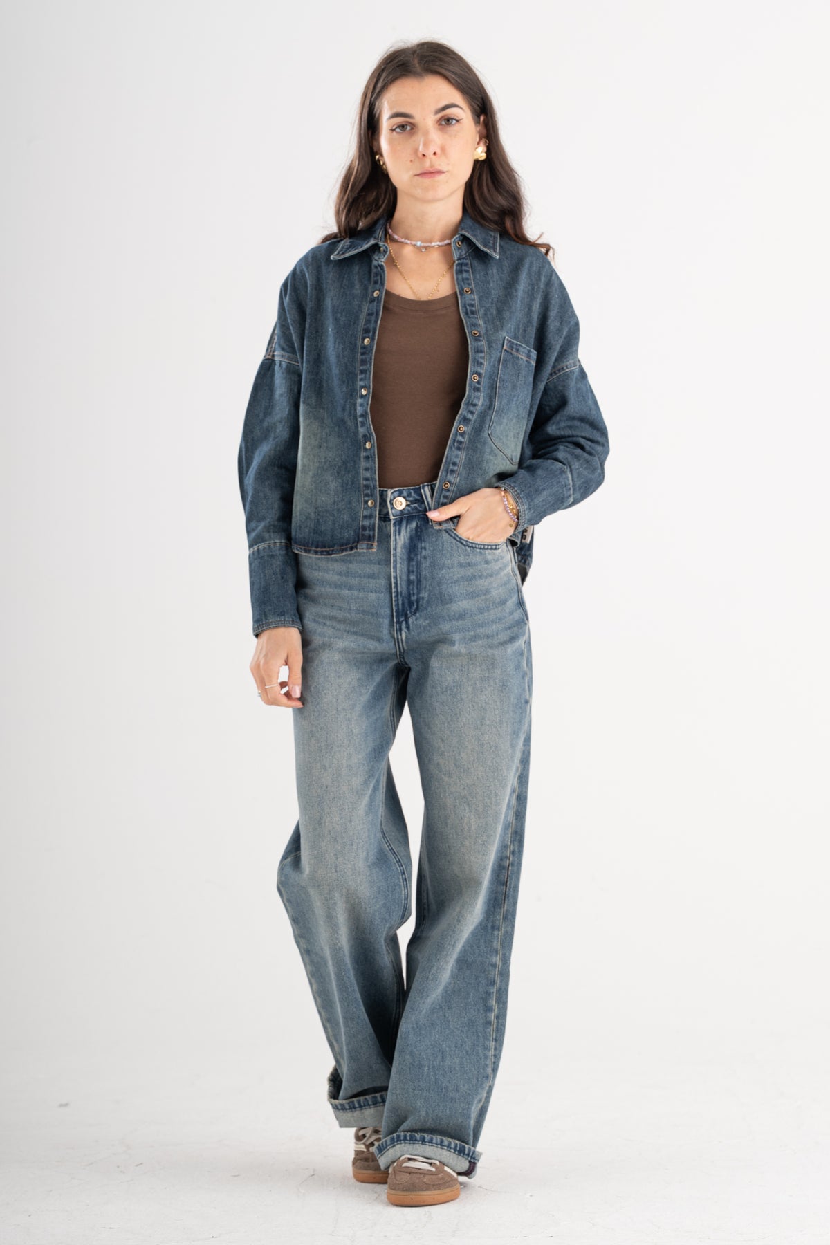 Camicia cropped Berna