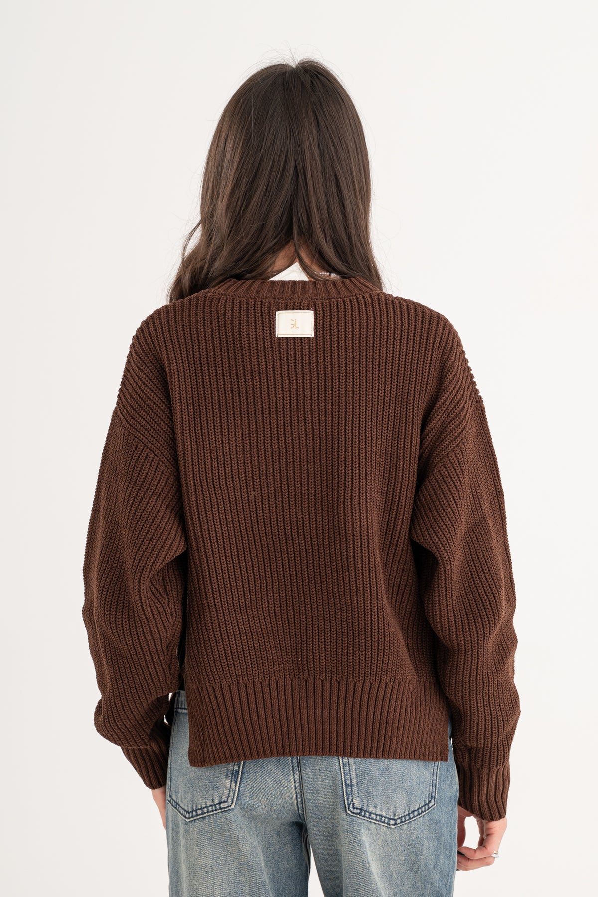 Maglia girocollo ciniglia