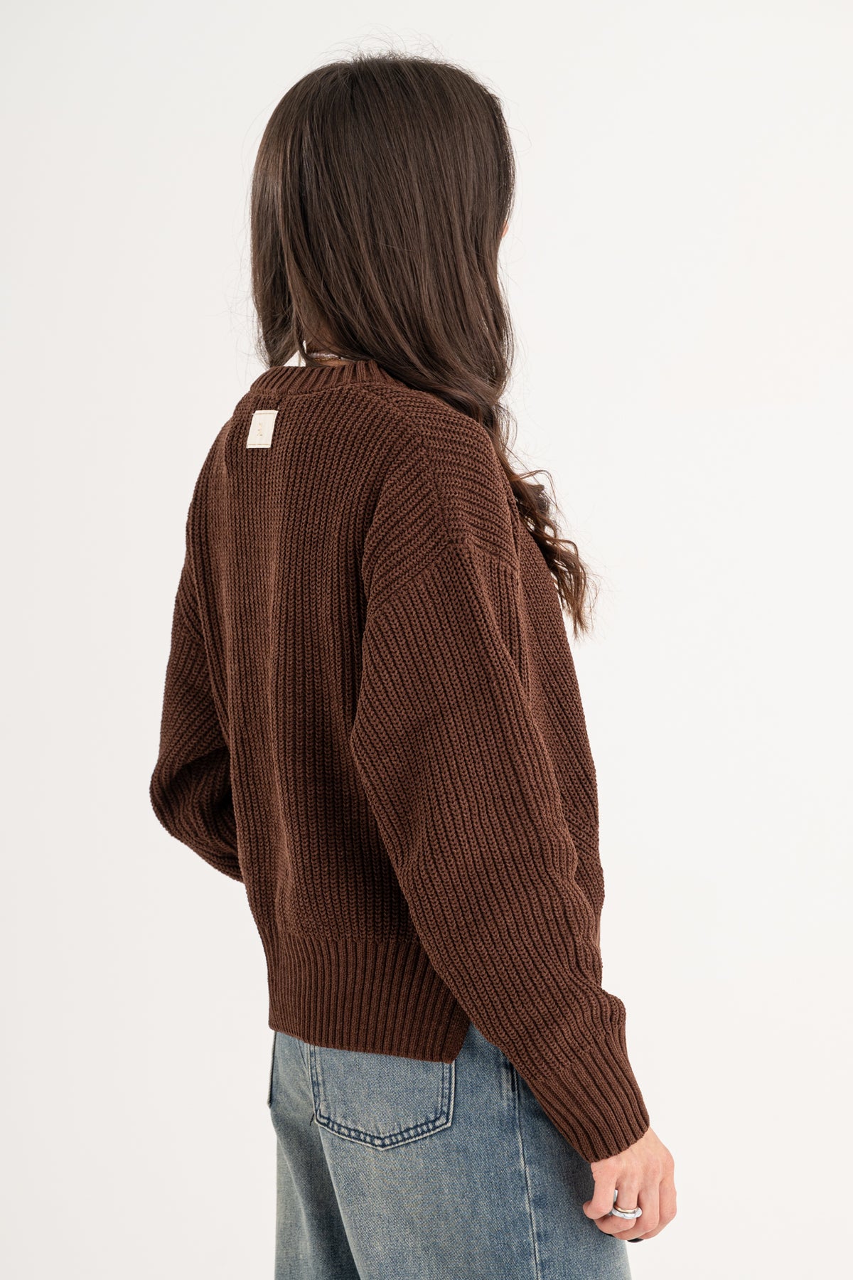 Maglia girocollo ciniglia