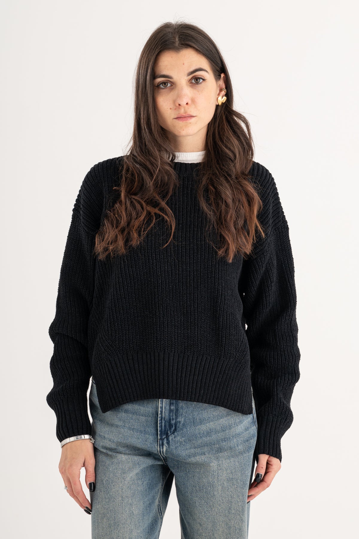 Maglia girocollo ciniglia