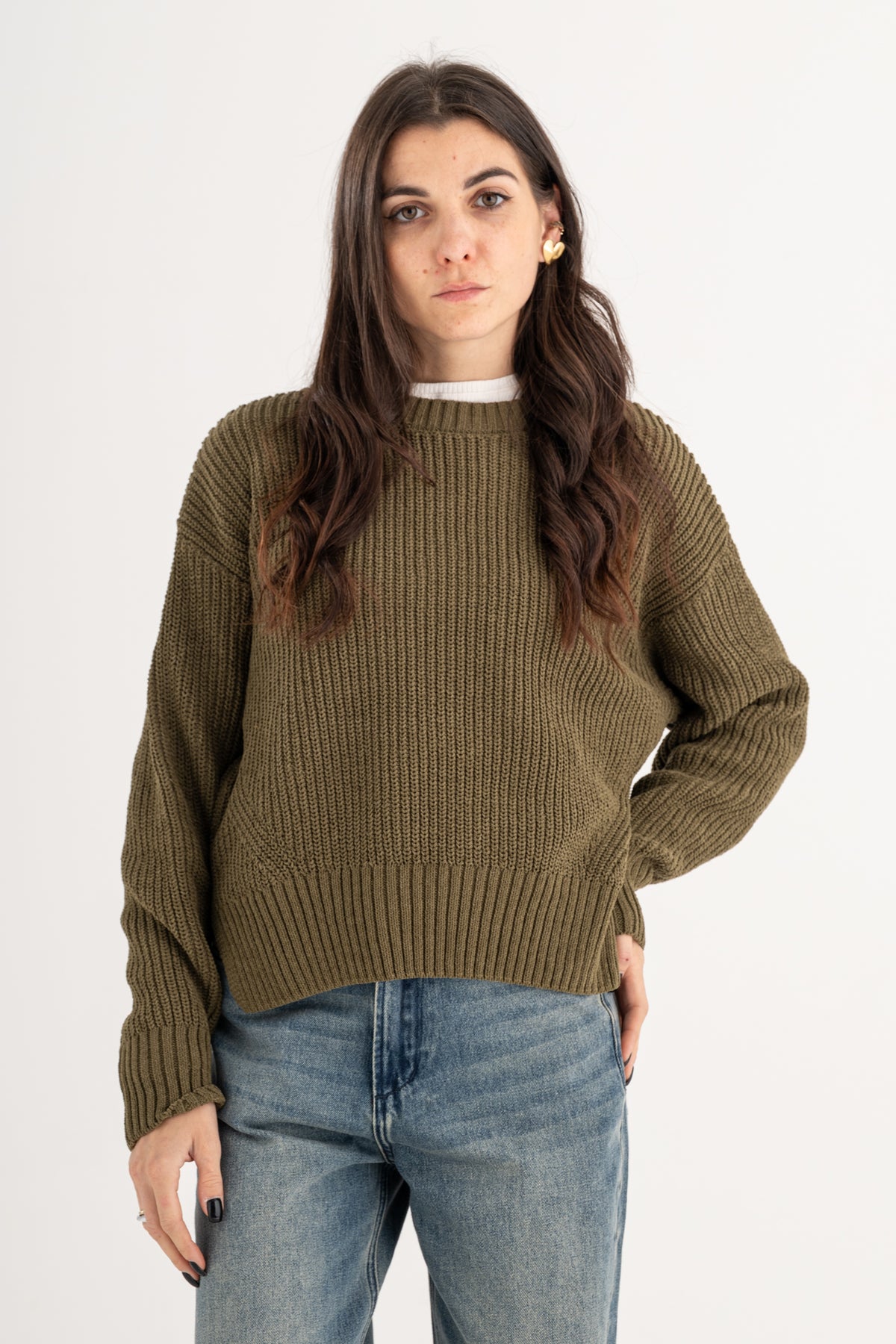 Maglia girocollo ciniglia