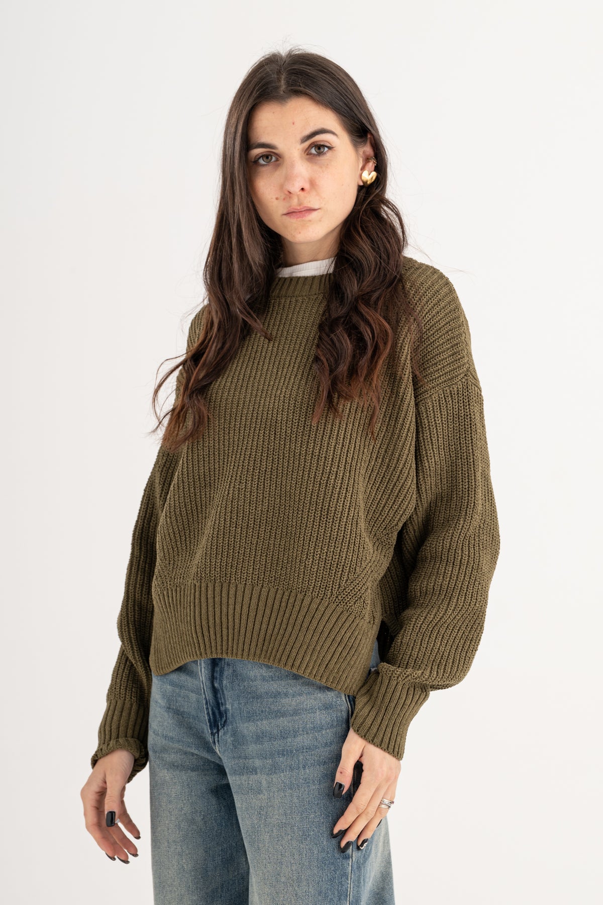 Maglia girocollo ciniglia