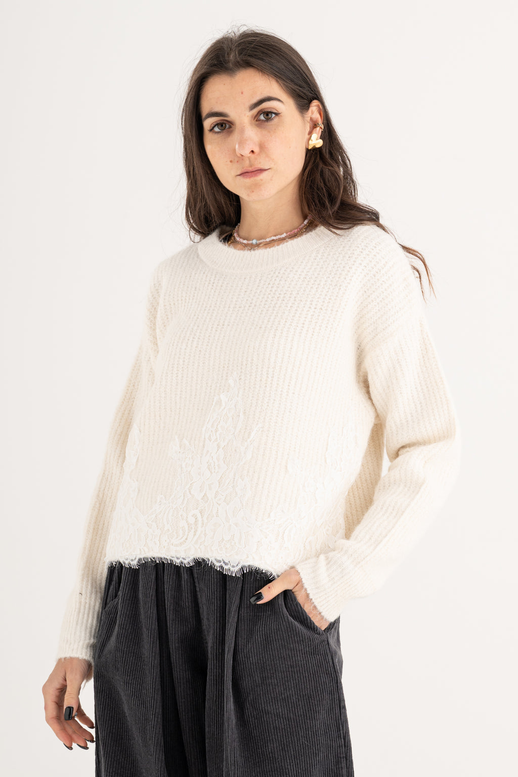 Maglione pizzo