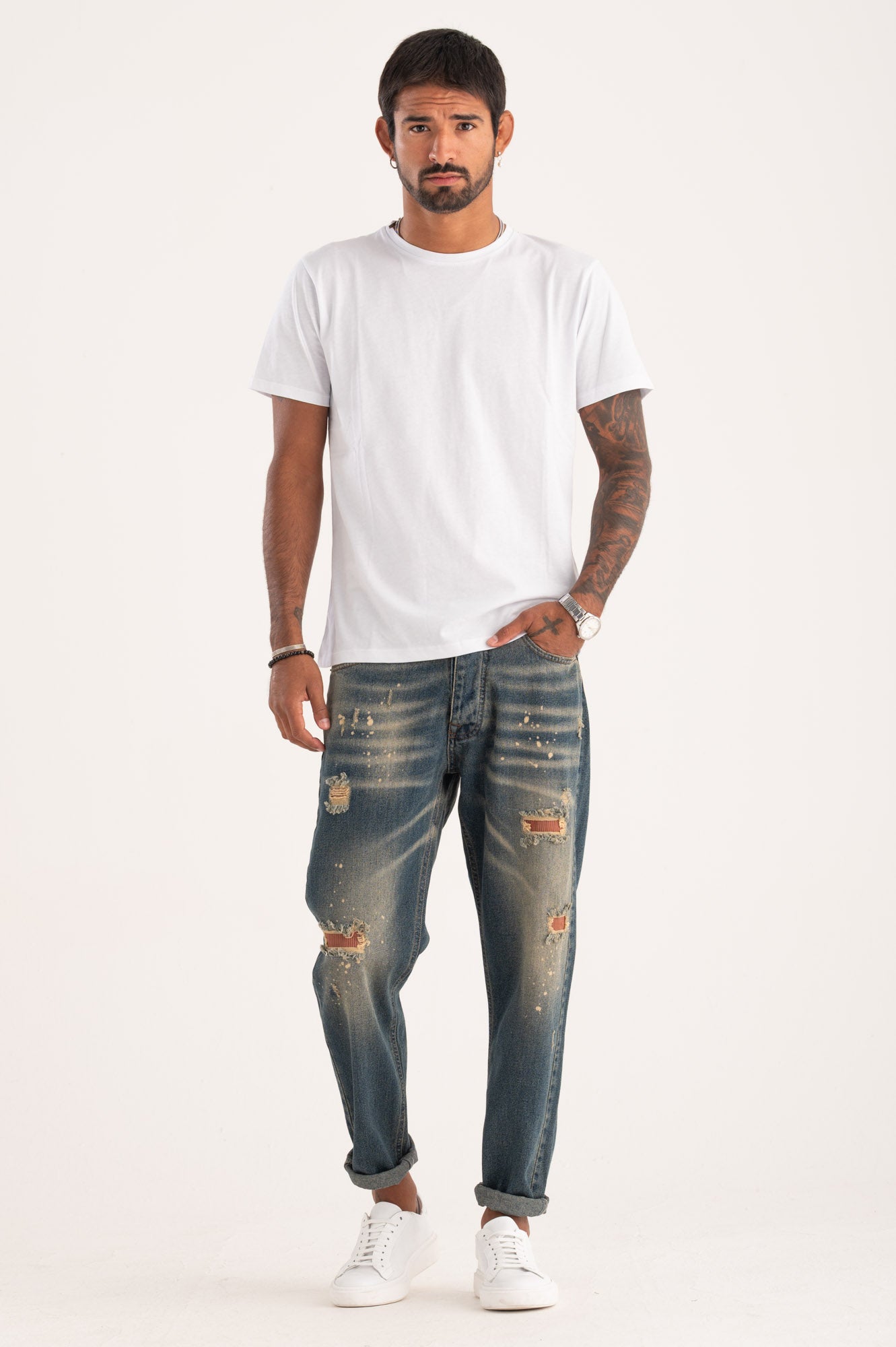 Jeans toppe velluto