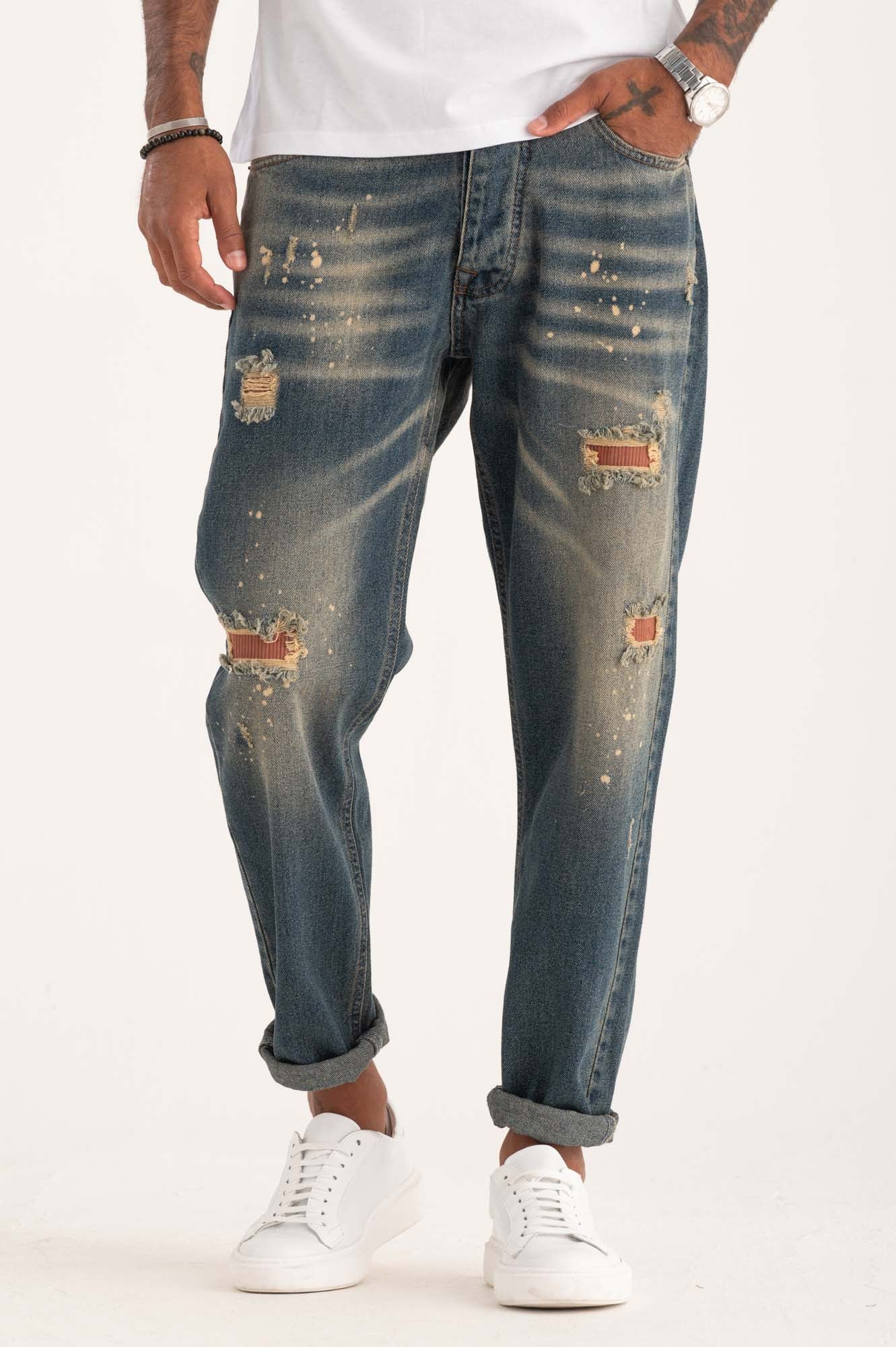 Jeans toppe velluto