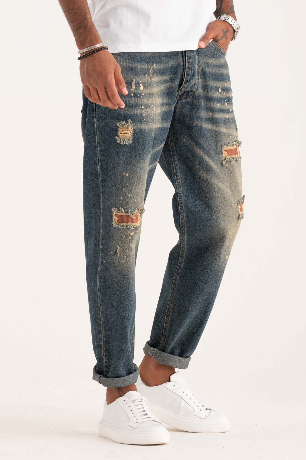 Jeans toppe velluto