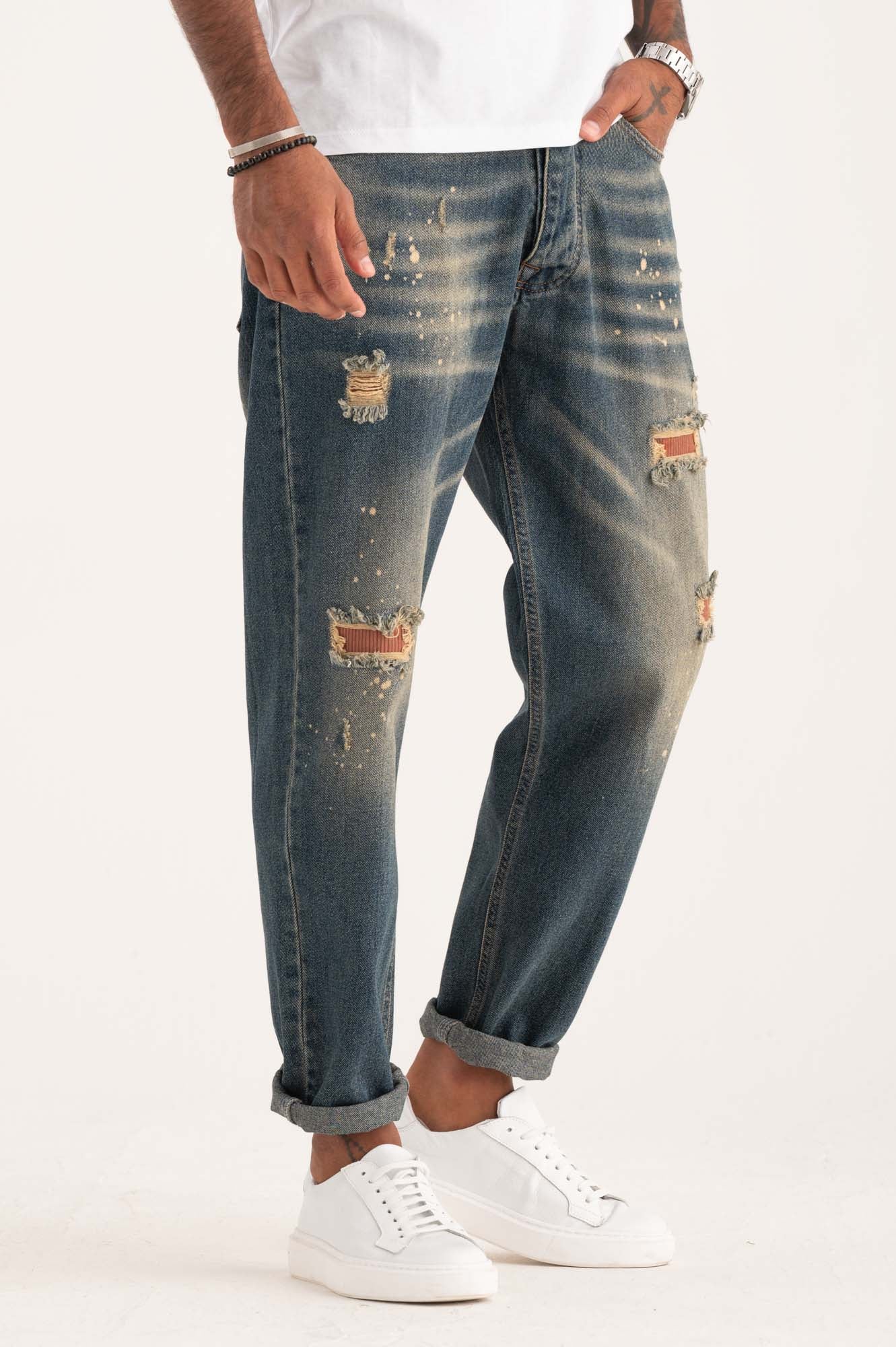 Jeans toppe velluto
