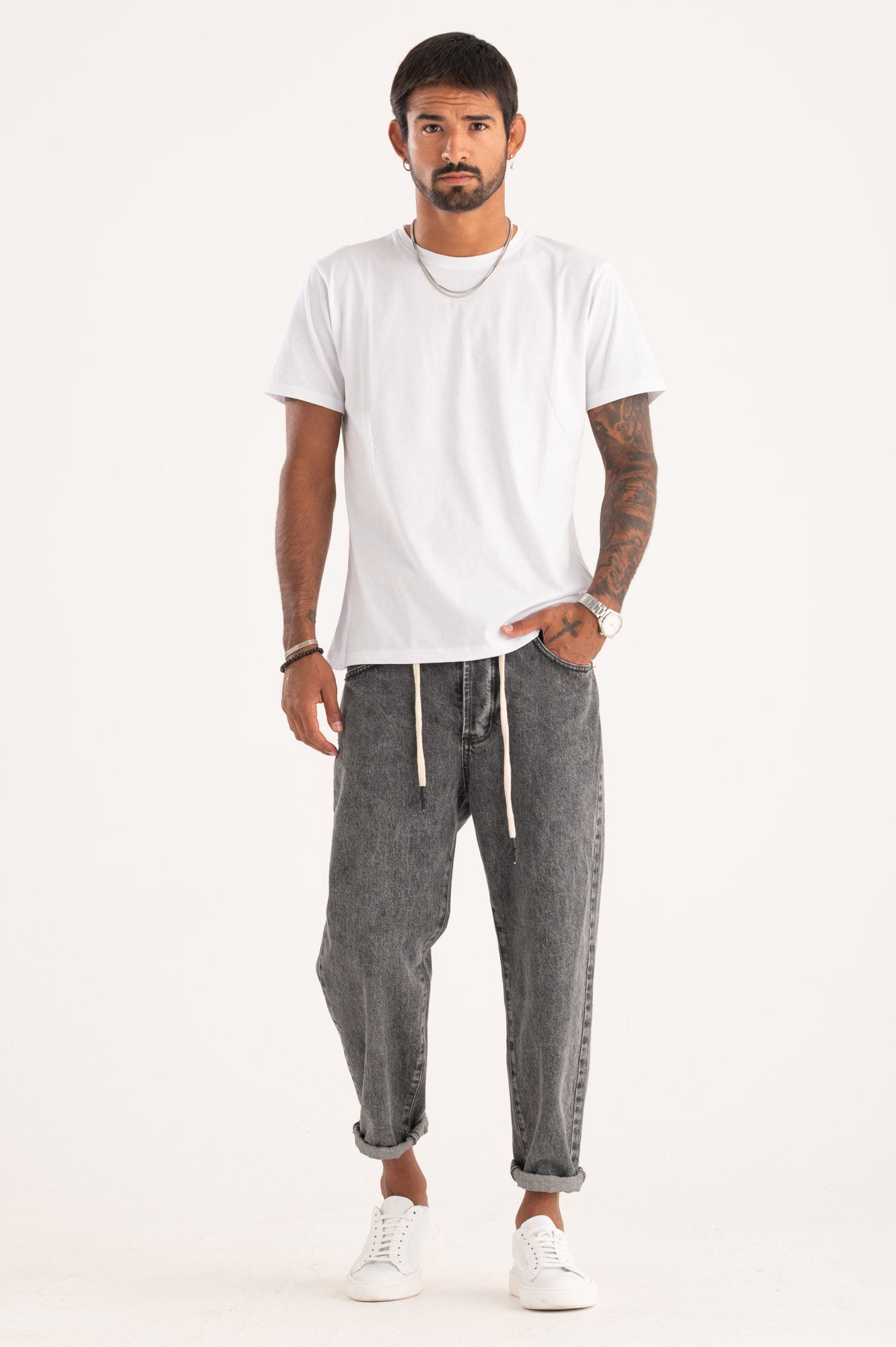 Jeans gray coulisse BL11