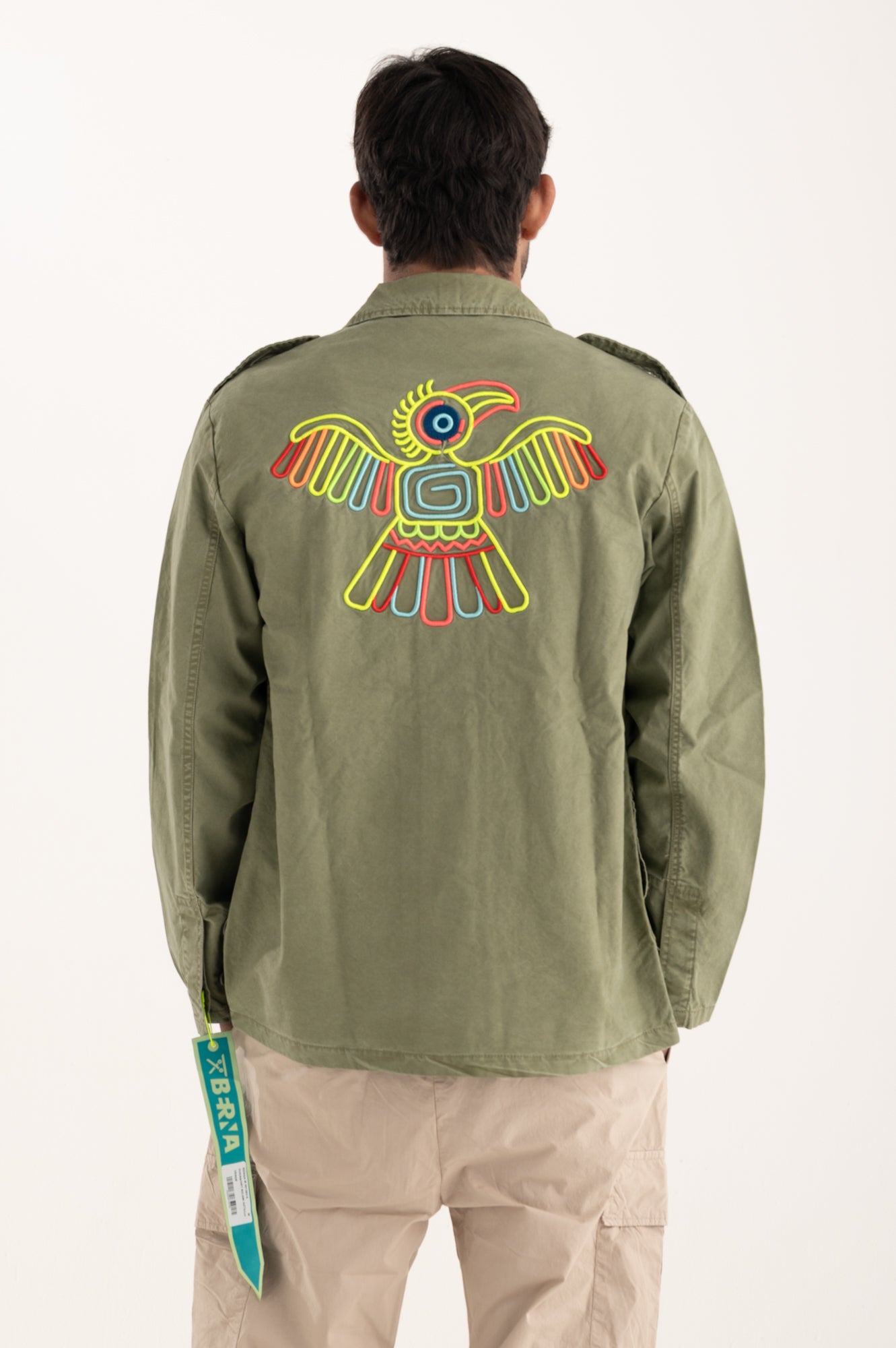 Overshirt ricami aztechi