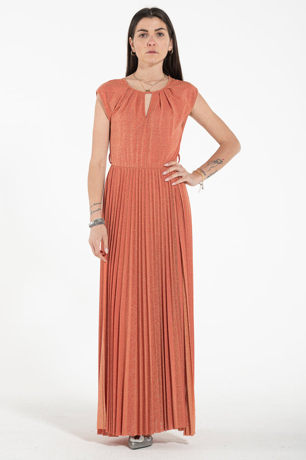 Abito lurex con spacchi